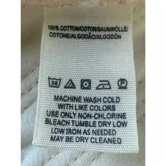 Free People Over the Rainbow Cream Flare Jeans with Embroidery on Hip~Size 29 - Picture 9 of 10